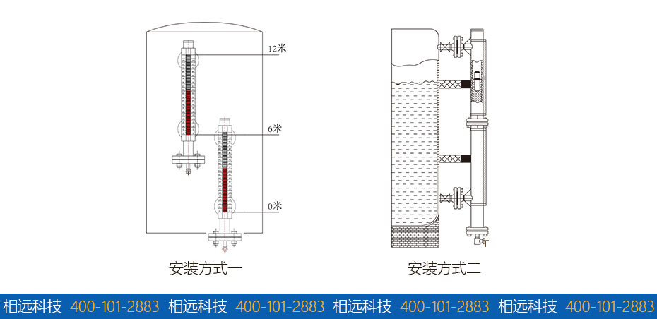 超长磁翻板液位计安装
