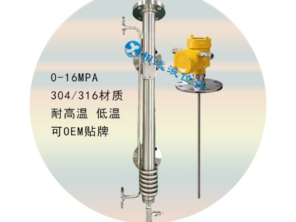 蒸馏塔高温导波雷达液位计旁通管安装