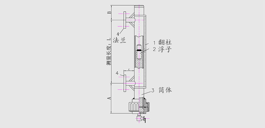 磁翻板液位计安装图